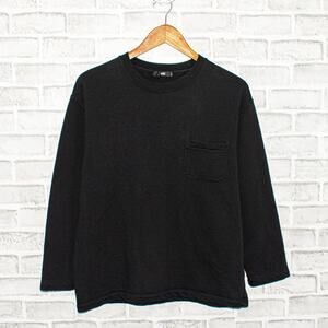 HARE Japan Men's crew Sweatshirt Black Terry Size Small